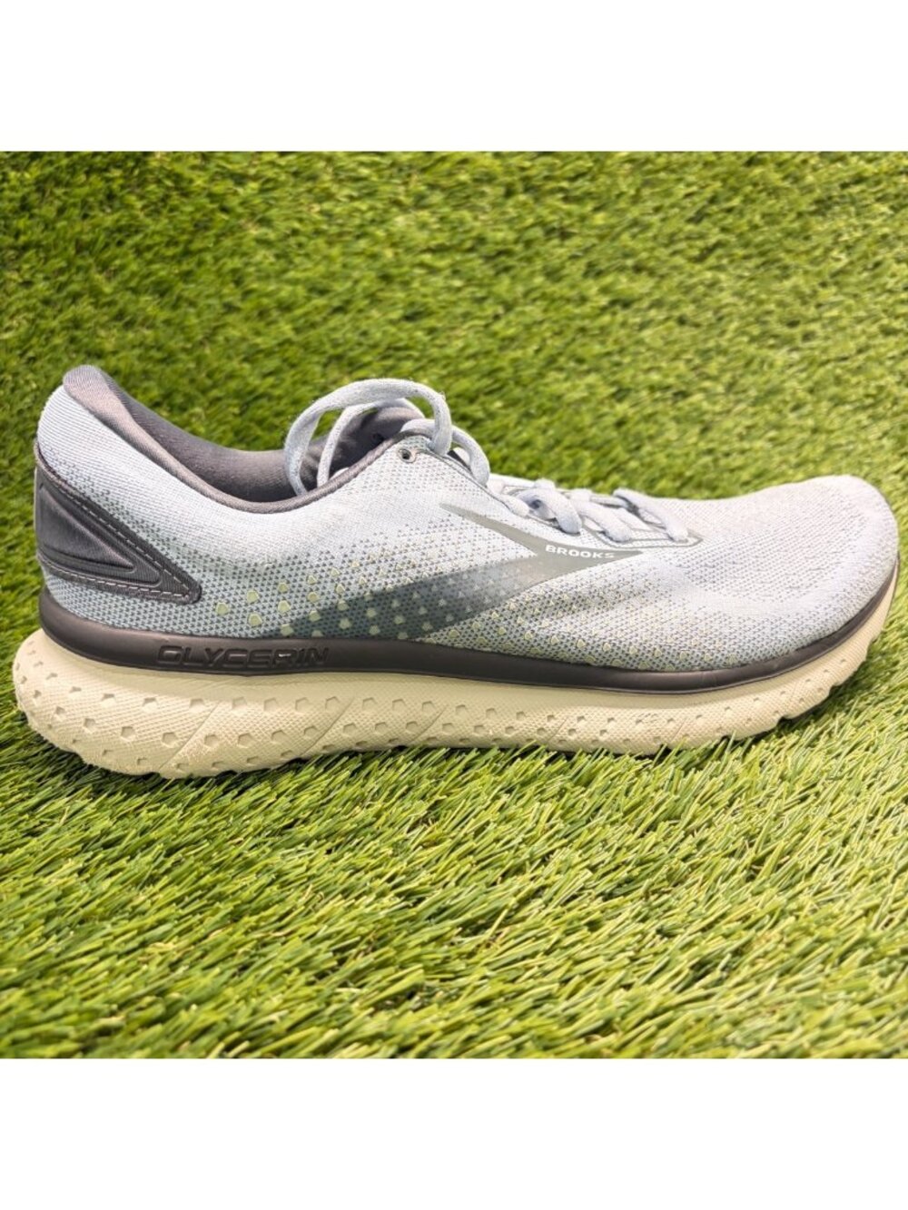 Brooks Glycerin 18 Womens Size 10.5 Blue White Athletic Running Shoes Sneakers